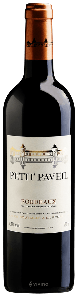 PETIT PAVEIL BORDEAUX, Cabernet Sauvignon, Merlot - 750ml