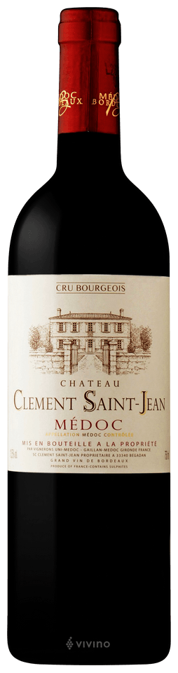 Medoc Chateau CLÉMENT SAINT JEAN, AOC Médoc – Cru Bourgeois -750ml
